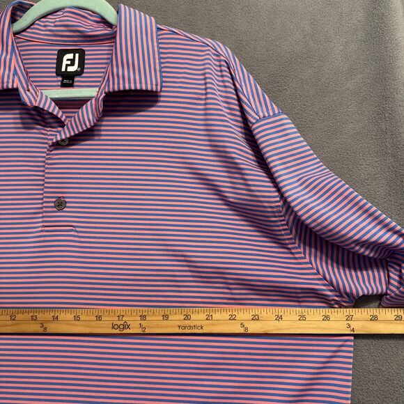 Lot Of 2 FootJoy Golf Polo Shirts Mens 2XL XXL Striped Performance TPC Louisiana - Picture 9 of 9
